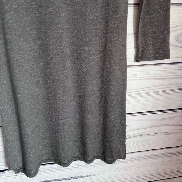 Aerie Green Soft Cozy Scoop Neck Henley Mini Dress - Picture 4 of 8